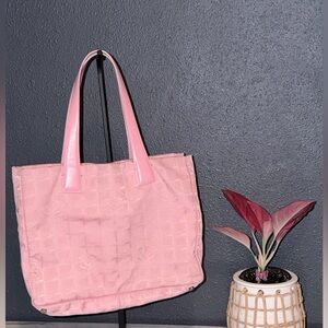 Chanel pink travel tote with COA